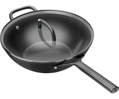 Keptuvė Zwilling ZWILLING Milano Wok with Glass Lid 30 cm, Juodas