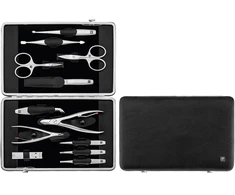 Zwilling komplektas do manicure – juoda skórzane etui, 12 dalys
