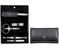 Zwilling komplektas do manicure – juoda skórzane etui, 5 dalys
