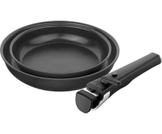 ZWILLING UNLOCK Rinkinys 2 keraminės keptuvės + rankena - juoda