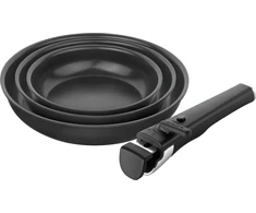 ZWILLING UNLOCK Rinkinys 3 keraminės keptuvės + rankena - juoda