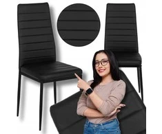 Apmušta kėdė NARIS juoda loft stiliaus virtuvei ir valgomajam