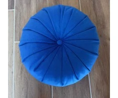 Apvali dekoratyvinė pagalvėlė iš pliušinio veliūro, raudona, 35 cm