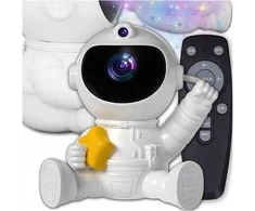 Astronauto žvaigždžių projektorius vaikams – LED lazerinė naktinė lempa