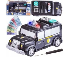 Automobilio tipo taupyklė vaikams banknotams su kodu