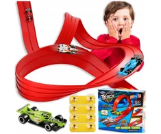 Automobilių trasa, apie 4 m, 4 automobiliai