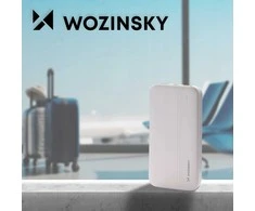 Baltas powerbankas – 10000 mAh, 2 USB jungtys, kompaktiškas dizainas