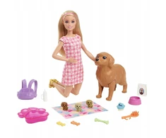 Barbie lėlė su šuniukais