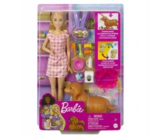 Barbie lėlė su šuniukais