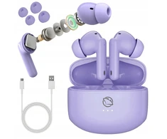 Belaidės ausinės Manta, violetinės