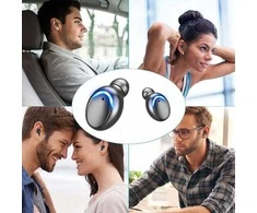 Belaidės LTC ausinės su Bluetooth, mikrofonu ir „Powerbank“ įkrovimu
