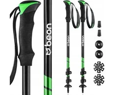 BEON teleskopinės trekking ir Nordic Walking lazdos – reguliuojamos kalnams
