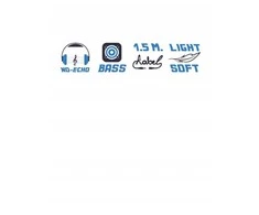 BigBeat laidinės on-ear ausinės, stereo, lengvos