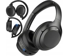 Bluetooth belaidės on-ear ausinės su mikrofonu ir reguliuojamu lankeliu