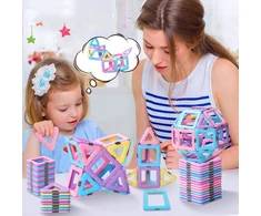 Didelis 3D magnetinių panelių konstruktorius vaikams, 40 dalių