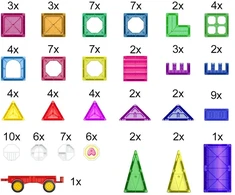 Didelis lavinamasis 3D magnetinių kaladėlių rinkinys, 110 vnt.