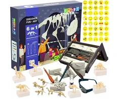 Dinozaurų fosilijų kasinėjimo rinkinys Bisky, 6 vnt.