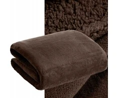 Dvipusė PREMIUM lovatiesė–pledas 70x160 cm, tamsiai ruda