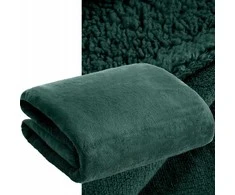 Dvipusė PREMIUM lovatiesė–pledas 70x160 cm, tamsiai žalia
