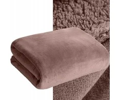 Dvipusė PREMIUM lovatiesė–pledas 70x160 cm, mocha spalvos