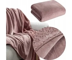 Dvipusė PREMIUM lovatiesė–pledas 70x160 cm, rožinė