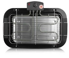 Elektrinis grilis 2000 W – stalo ir pastatomas BBQ su grotelėmis