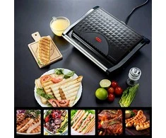 Elektrinis kontaktinis grilis–sumuštinių keptuvas PANINI 750 W, sulankstomas