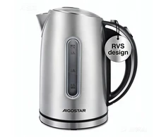 Elektrinis virdulys Aigostar, 1,7 l, sidabrinis