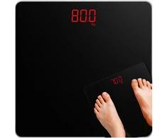 Elektroninės vonios svarstyklės, juodos, 150 kg