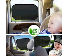 Elektrostatiniai automobilio langų skydeliai nuo saulės, 2 vnt.