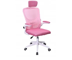 Ergonominė biuro kėdė BATI su tinkleliu, rožinė