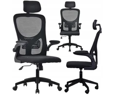 Ergonominė biuro kėdė BATI su tinkleliu, juoda