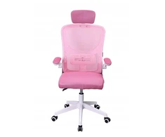 Ergonominė biuro kėdė BATI su tinkleliu, rožinė