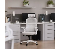 Ergonominė biuro kėdė DIABLO V-Light balta/pilka