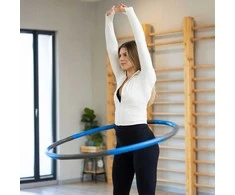 Fitness Hula Hoop lankas 90 cm su masažiniais iškilimais ir minkšta putų danga