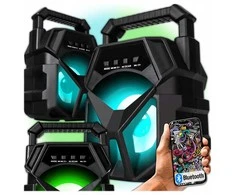 Galinga nešiojama belaidė „Bluetooth“ kolonėlė 400 W su FM radiju, USB, SD ir LED