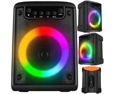 Galinga nešiojama belaidė „Bluetooth“ kolonėlė 500 W su FM radiju, USB, SD ir LED