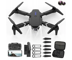 Išmanus 4K WiFi dronas su dviem priekinėmis kameromis ir 3 akumuliatoriais