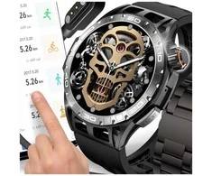 Išmanusis laikrodis vyrams su AMOLED ekranu, sporto funkcijomis, skambučiais ir matavimo funkcijomis