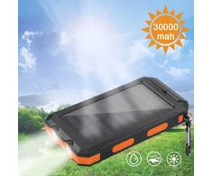 Išorinė baterija 30 000 mAh su LED žibintuvėliu