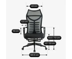 Juoda ergonominė biuro kėdė ACTON