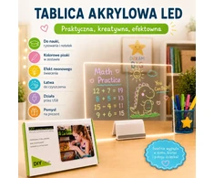 LED piešimo lenta su žymekliais, 30 × 20 cm