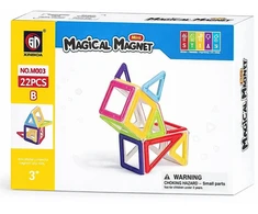 Magnetinės 3D kaladėlės vaikams MAGICAL MAGNET, 22 vnt.