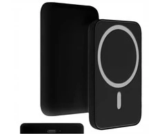 Magnetinis belaidis powerbankas 5000 mAh – mini, juodas, iPhone su MagSafe