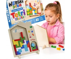 Medinė loginė dėlionė Webski, 40 kaladėlių