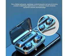 Mėlynos „Specdom“ belaidės „Earbuds“ ausinės