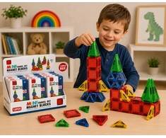 Mini magnetinių konstravimo kaladėlių rinkinys vaikams, 26 dalys