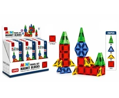 Mini magnetinių konstravimo kaladėlių rinkinys vaikams, 26 dalys