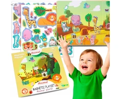 Montessori magnetinė knyga-dėlionė vaikams su gyvūnais