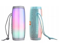 Nešiojama belaidė „Bluetooth“ kolonėlė T&amp;G TG-157 su LED apšvietimu, žalia